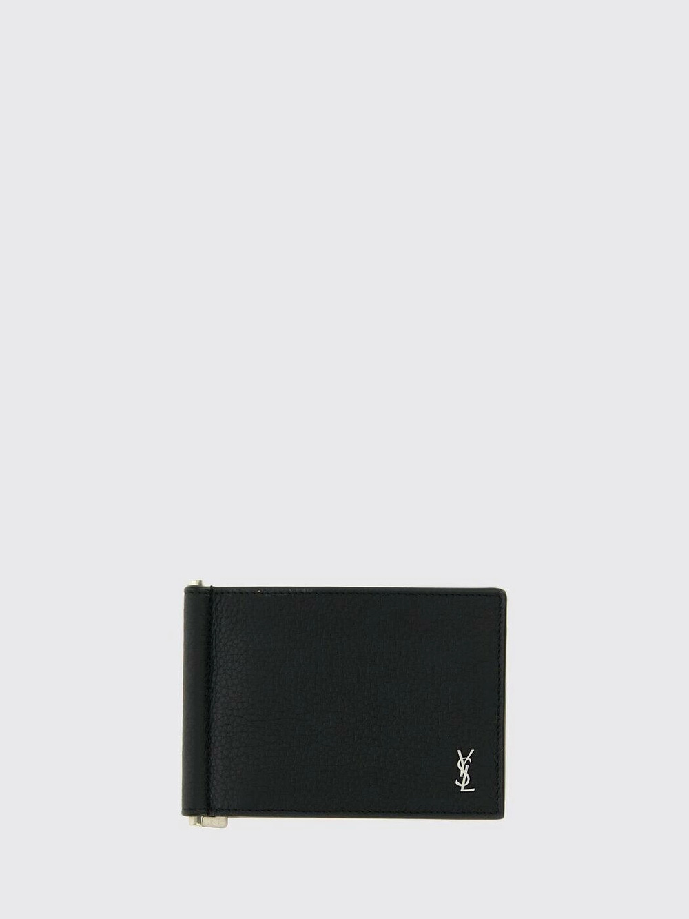 Saint Laurent Cassandre Leather Card Holder Black